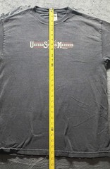 Vintage United States Marines The Power & The Glory Faded Black T-Shirt Sz. Lrg.