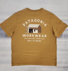 Patagonia Forge Born T-Shirt BobCat Brown Cotton Men’s Size Large New