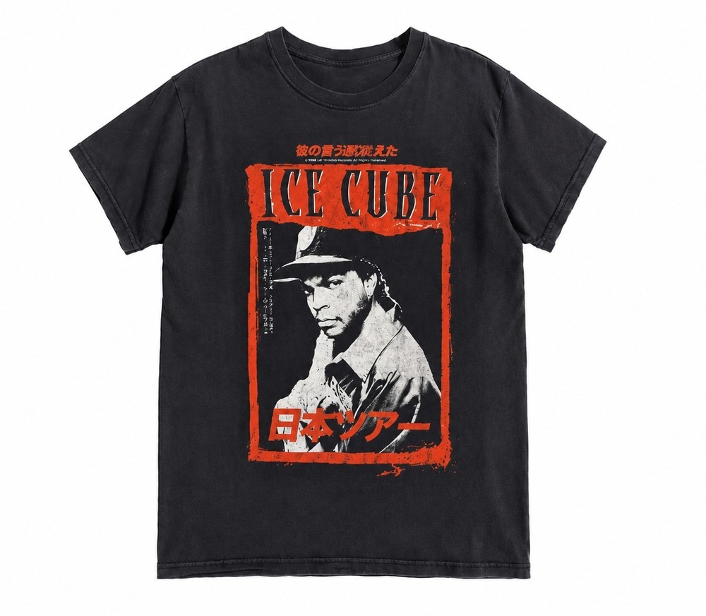 Ice Cube Unisex Adult Japanese Edition Long-Sleeve Shirt Logo Black Size M