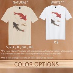 Koi Fish Graphic Tee Natural Shirt Aquatic Art Design