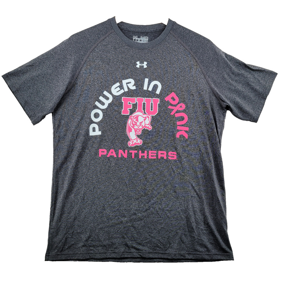 Under Armour Heatgear Loose Fit Men Size M FIU Panthers Crew-Neck T-Shirt