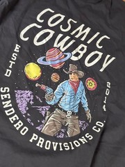 Sendero Provisions COSMIC COWBOY T Shirt Mens L Large Gray Short Sleeve space