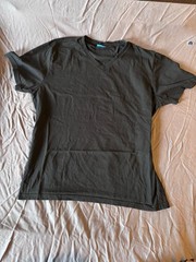 cityLAB T-Shirt Mens L V-Neck Short Sleeve 100% Cotton Black Gently Worn Tee