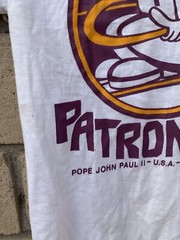 Vintage Patron Ski Pope John Paul II USA October 1979 T Shirt Velva Sheen 1970s