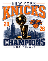 New York Knicks Graphic Tee Jersey Championship 2026 NBA Champs T-Shirt Retro