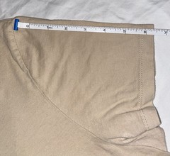 ASOS Men’s Beige Solid Crew Neck Short Sleeve T-Shirt w/ Zipper Accent L
