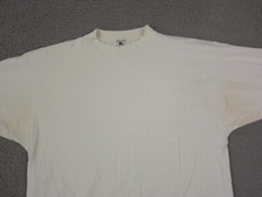 Vintage Galt Sand Shirt Mens Large White Blank Made in USA Single Stitch 90s