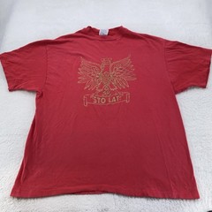 Vintage Sto Lat Shirt Mens L/XL Red Polish Eagle Gold Graphic Hanes 90s