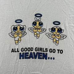Vintage Powerpuff Girls Shirt Mens Large All Good Girls Go To Heaven Cancun Y2K