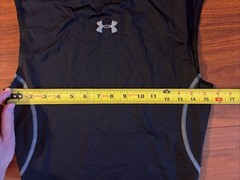 Under Armour Mens Shirt Medium Black Sleeveless Tank Top Compression HeatGear
