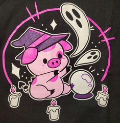Hazbin Hotel Halloween Witch Fat Nuggets XL Black Shirt Defects Vivziepop