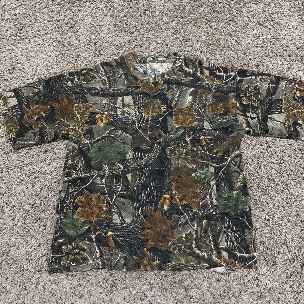 Cabelas Camo Hunting Boxy Cut Bottom T Shirt Mens Size Large Regular