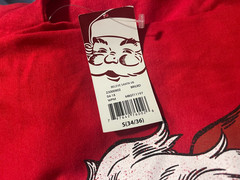 Men’s Size Small (34-36) Red Santa Claus “I Believe” Christmas Holiday T-Shirt