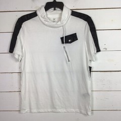 New INC Cowl Neck TShirt Short Sleeve White Pure Men’s Large