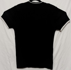 Forever 21 Men’s Black Ribbed Knit Short Sleeve L Sweater Shirt 18″ W X 26.5″ L