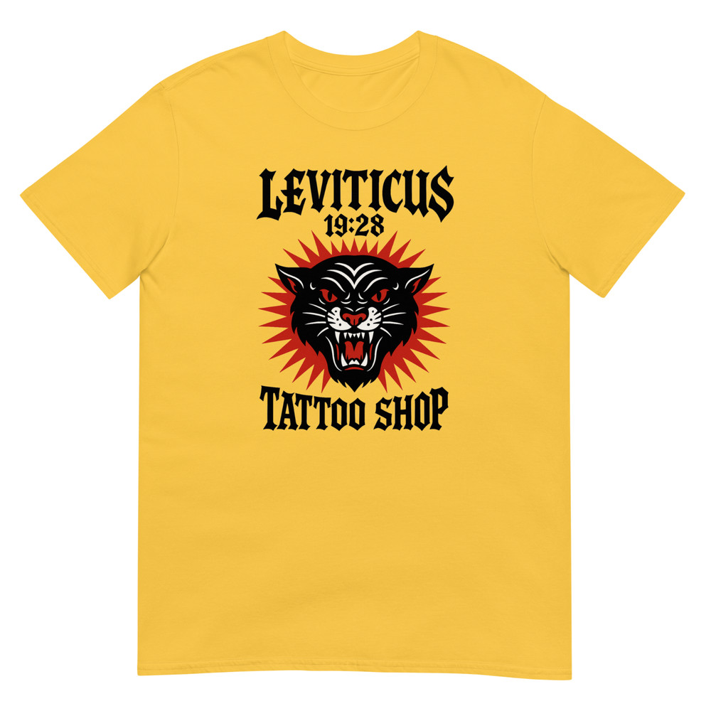 Leviticus Tattoo Shop, Biblical Ink Master, Historial Art, Printed T-Shirt
