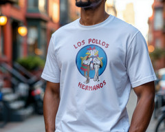 Los Pollos HermanosFunny Cartoon Chicken Brothers Mexican Style Graphic Tee A192