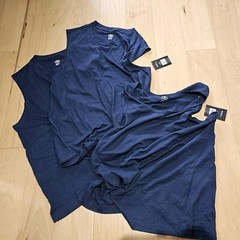 (Lot 3x)ATHLETIC WORKS DRIWORKS NAVY BLUE TRI BLEND MUSCLE Tank Sz M Bundle Of 3