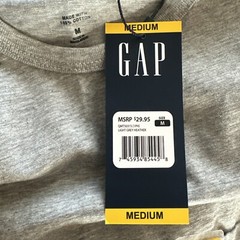 GAP Men’s Crew Neck Short Sleeve Slub Pocket T-Shirt Light Grey Heather M Medium