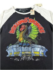 The Rolling Stones Dragon Raglan Sleeve Shirt Retro Lucky Brand Shirt XL NWT