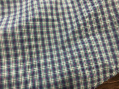 Mens Chaps Aqua Blue Red Navy striped button down shirt top size L easy care