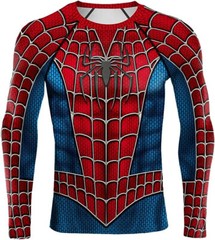 Men’s T-shirts Spider Superhero Compression Tights Long Sleeve Tops Tee Gym