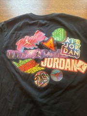 Vintage Jordan & Nike T Shirts Men Medium White Black Yellow Jumpman Dri Fit
