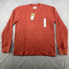 Goodfellow & Co Men’s Red Textured Long Sleeve Shirt Size Medium