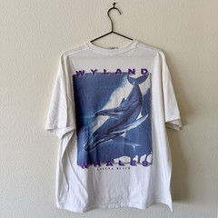 Vtg Wyland Whales Laguna Beach Shirt XL Whale Art Nature Beach Surf Grunge 90s