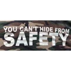 District Threads Mens Short Sleeve Camo Tee Size 4X “You Can’t Hide from Safety”