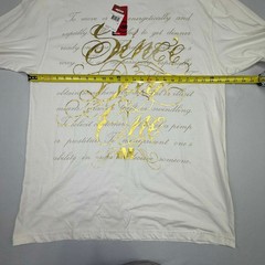 Mecca USA Vintage Y2K Gold Foil Script Graphic T-Shirt 4X NWT