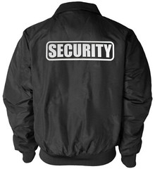 Security charger Heavyweight jacket with Reflective decoration.