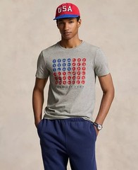 Polo Ralph Lauren T-Shirt Men’s XL Grey Heather Custom Slim Fit Team USA
