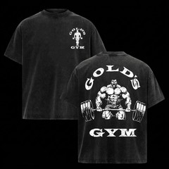 (Collection) Gold’s Gym Shirt Heavy Cotton Bodybuilding Gym Shirts For Men Top