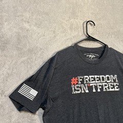 American Trigger Pullers Shirt Mens XL Gray Freedom Isn’t Free Flag Tee T-Shirt