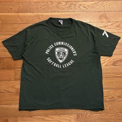 Vintage 80s Police Commissioners Softball League NYPD New York Tee Shirt XL