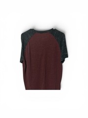 Henley Button Mens red And Black Shirt