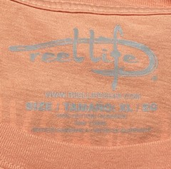 Reel Life Fishing Hook Logo T-Shirt Salmon Pink Men’s Size XL New with Tags