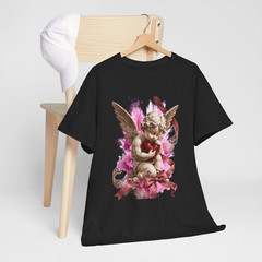 Cherub Angel Red Heart Romantic Gothic Art T-Shirt