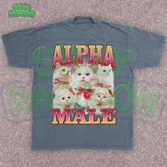 Sarcastic Cat Meme Shirt for Men, Ironic Alpha Male Kitten Tee, Funny Gift