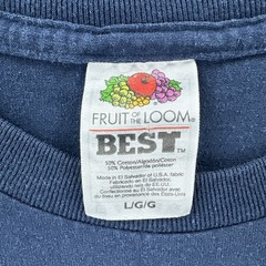 Vtg Fruit Of the Loom Mens Large Blue T Shirt 2006 Beast Feast Beaver On A Bun
