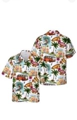 Funny Summer Beach Party Surfing Coconut Floral Hawaiian Shirt Unisex size xl