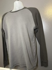 RedHead Shirt Mens Large Gray Long Sleeve Thermal Waffle Knit Casual Crewneck