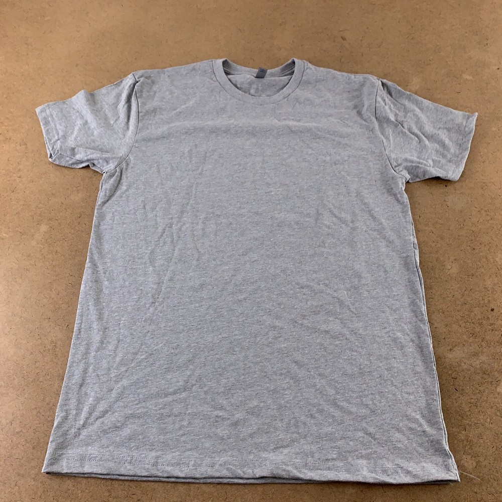 Next Level Adult Size Medium Heather Gray Short Sleeve Crew Neck T-Shirt New