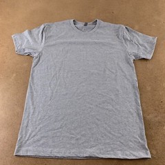 Next Level Adult Size Medium Heather Gray Short Sleeve Crew Neck T-Shirt New