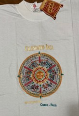 Peru Machupicchu Calendario Inca T-shirt New Large