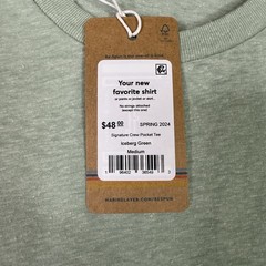 Marine Layer Shirt Mens Medium Green Re-Spun Signature Crew Neck Pocket Tee NWT