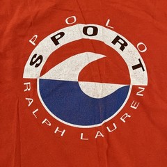 VTG Polo Ralph Lauren Sport Short Sleeve T-Shirt Mens XL Orange Cotton