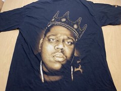 2005 Brooklyn Mint The Notorious B.I.G. Sequin Crown Print T-Shirt Made USA 4XL