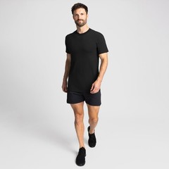 Soffe Men’s 3 Pack USA Poly/Cotton Military Tee, Black, Large